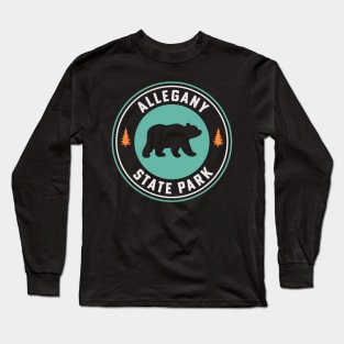 Allegany State Park New York Salmanca Badge Design Long Sleeve T-Shirt